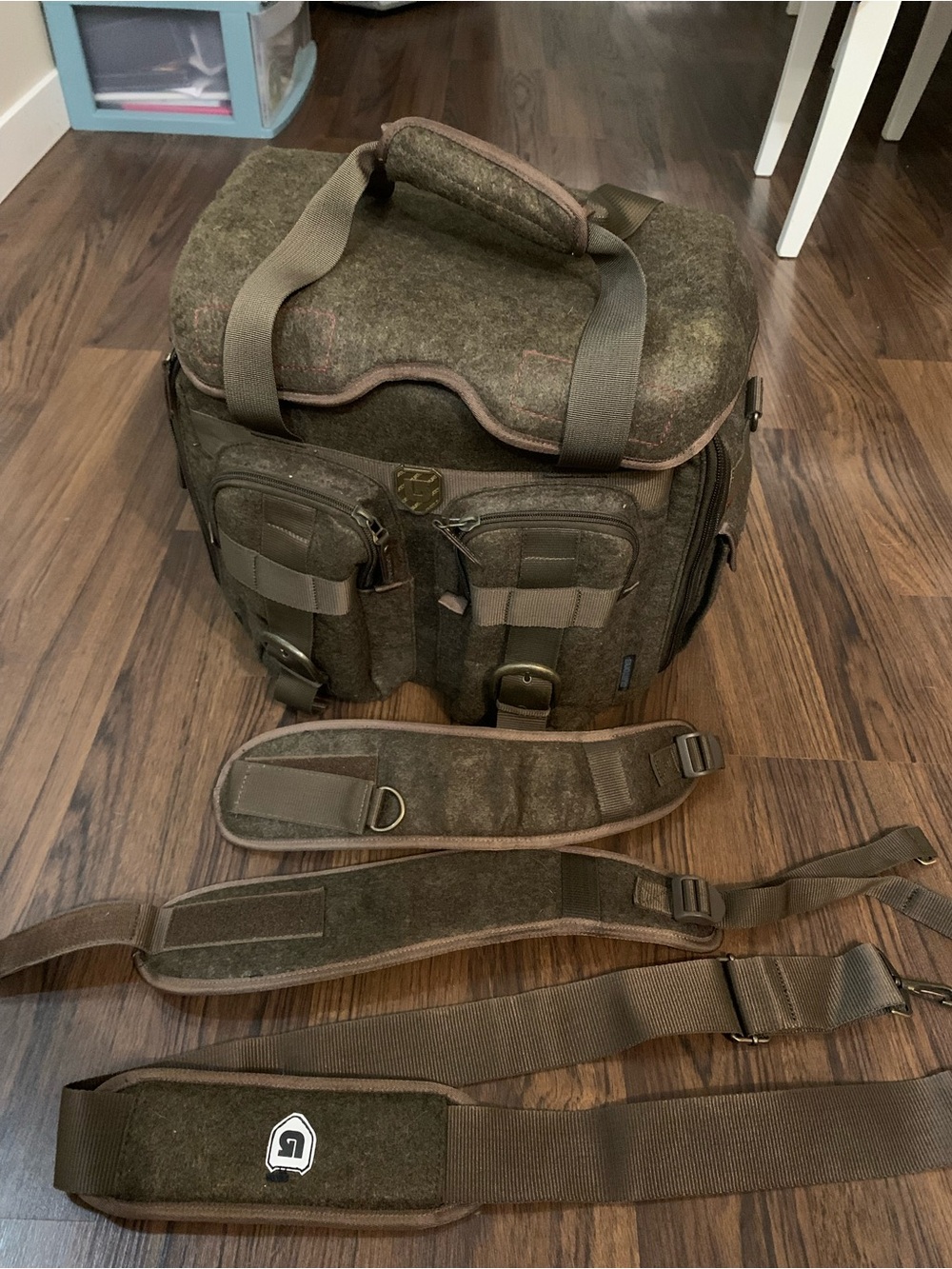 Burton Olive Green Messenger/Camera Bag with Multiple Straps